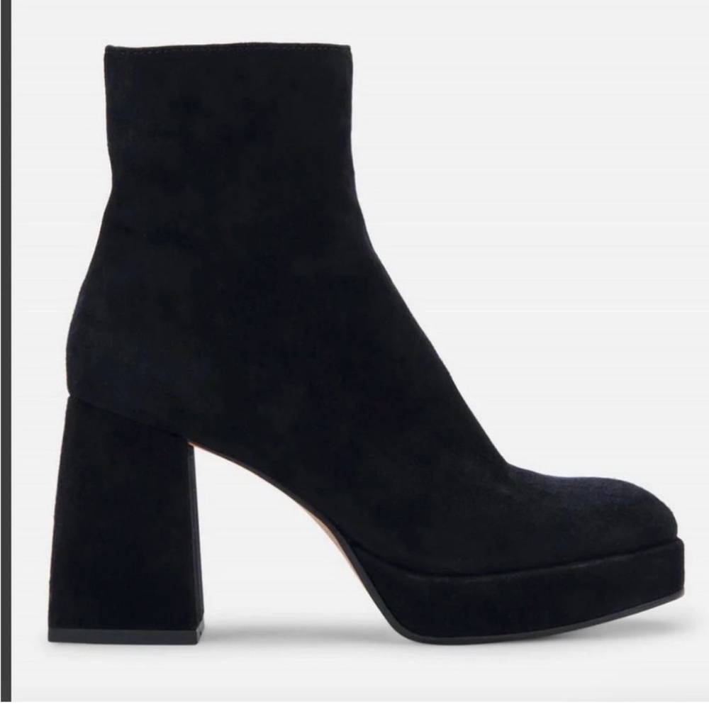 NEW Dolce Vita Ulysses Black Heeled Ankle Boots 8.5 - Picture 12 of 12